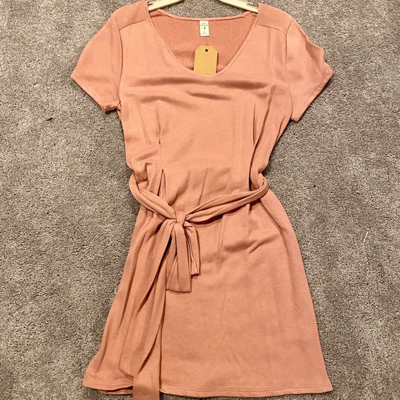 ◾️Sale Mauve Tie detail dress - Picture 4 of 4